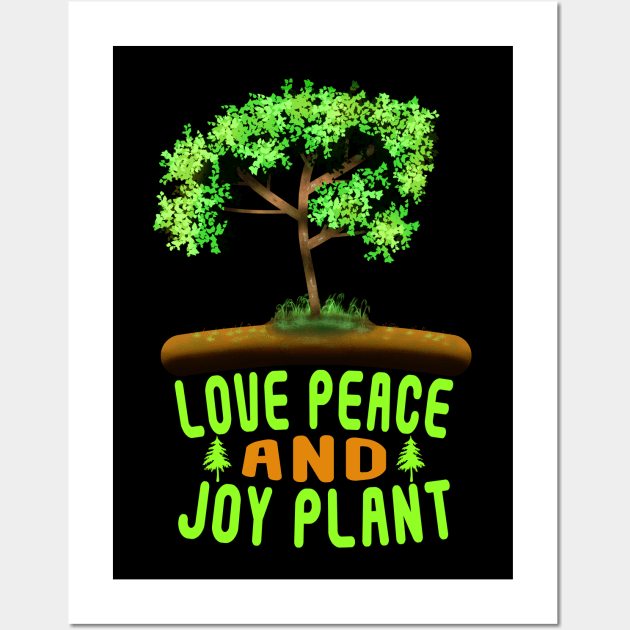 Love Peace And Joy Plant Wall Art by MoMido